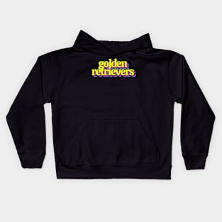 Colorful Golden Retrievers Logo Kids Hoodie